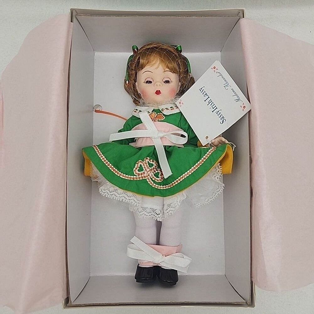 Doll Madame Alexander Sassy Irish Lassy 8" Blond Hair Blue Eyes Original Box NEW